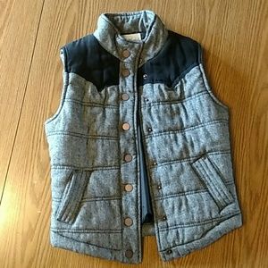 Black and white vest